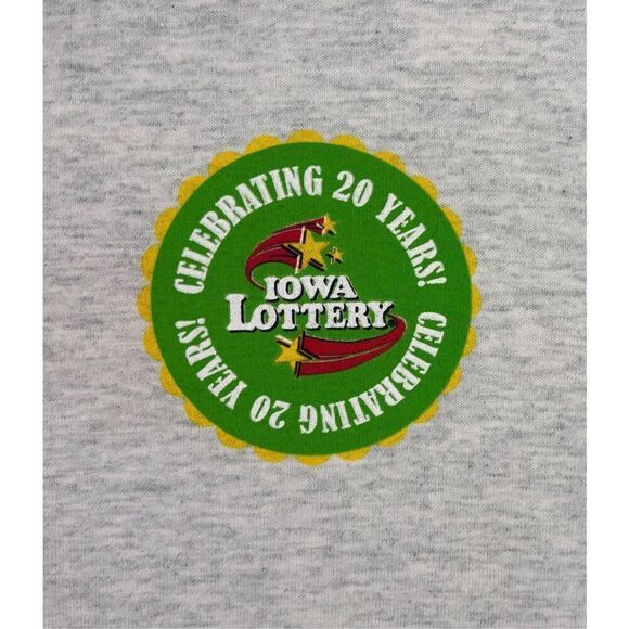 Vintage Iowa State Lottery T Shirt 20 Year Anniversary Size 2XL XXL - Picture 3 of 8